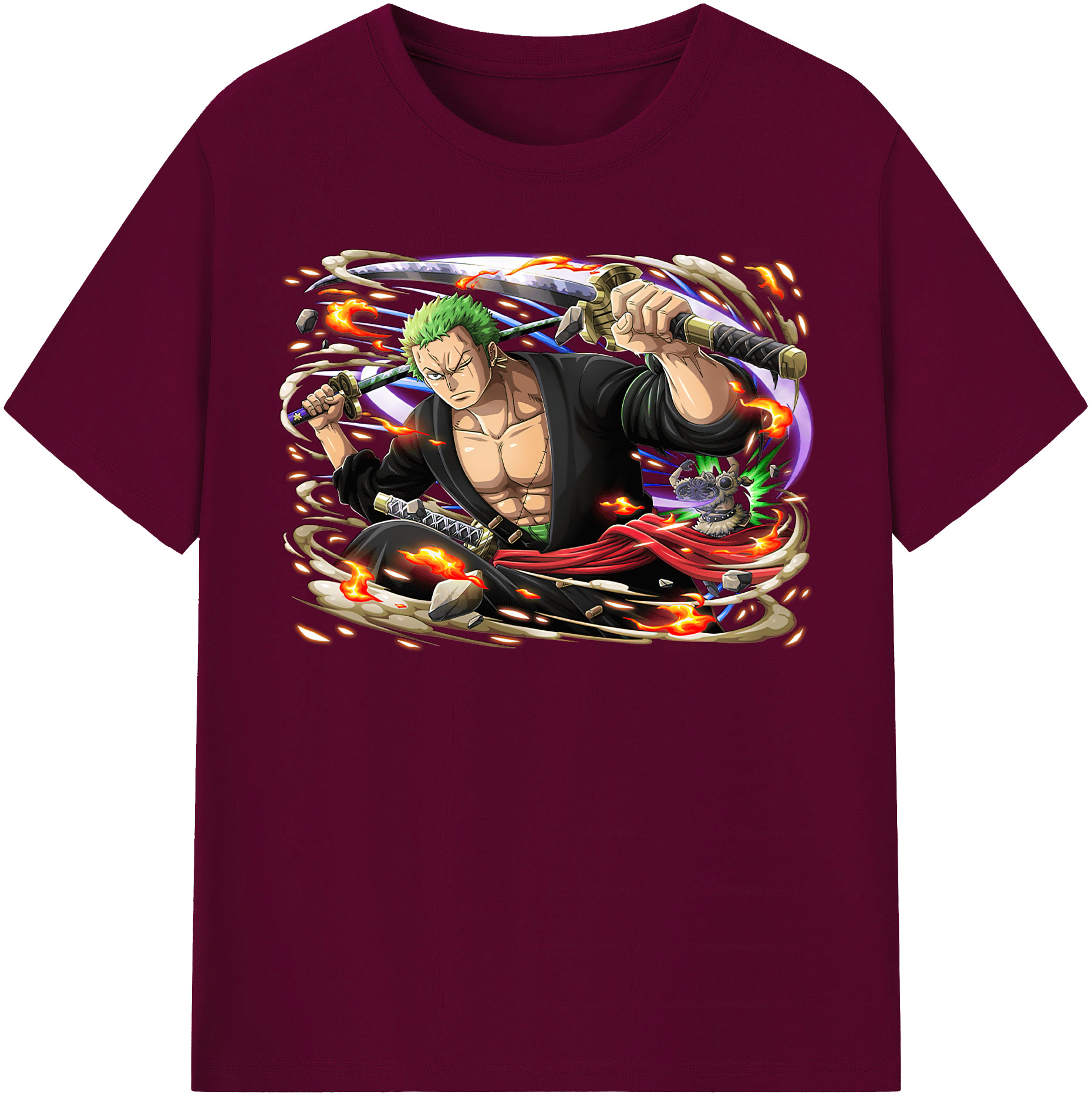 ワンピース ロロノア・ゾロ ONE PIECE Roronoa Zoro レディースカジュアルプリントTシャツ（綿100％）